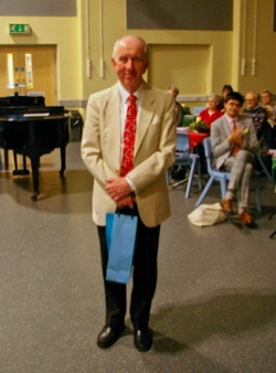 Presentation to Ron Ward, accompanist, Malvern Singers