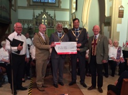 Presentation of cheque to Help for Heroes